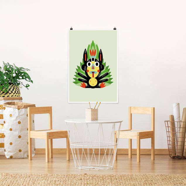 Kunstkopie Poster Collage Ethno Monster - Dschungel