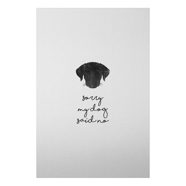Wandbilder Kunstdrucke Haustier Zitat Sorry My Dog Said No