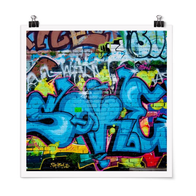 Wandbilder Industrial Colours of Graffiti