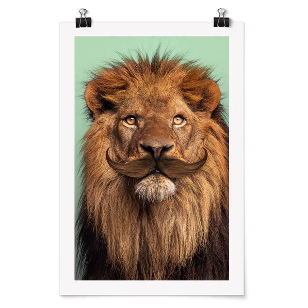 Kunstkopie Poster Löwe mit Bart