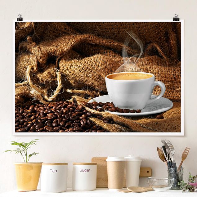 Küche Dekoration Kaffee am Morgen