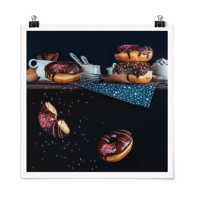 Wandbilder Architektur & Skyline Donuts vom Küchenregal