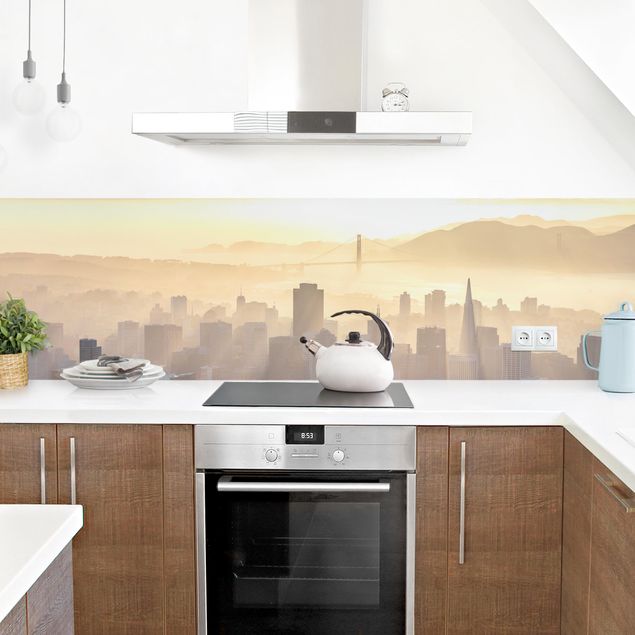 Küchenrückwände Architektur & Skyline San Francisco im Morgengrauen
