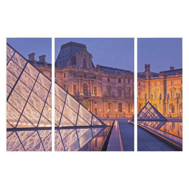 Wandbilder Architektur & Skyline Louvre Paris bei Nacht