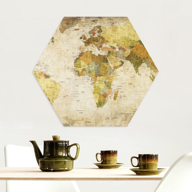 Küche Dekoration Weltkarte