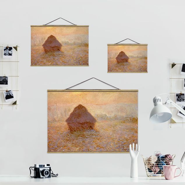 Wandbilder Natur Claude Monet - Heuhaufen im Nebel