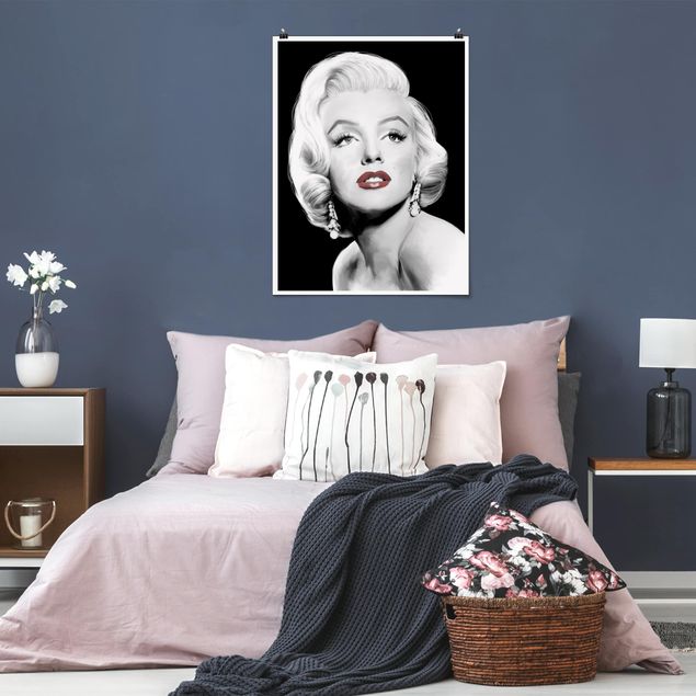 Poster Vintage Marilyn mit Ohrschmuck