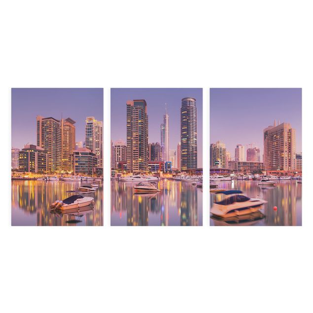 Leinwandbilder Städte Dubai Skyline und Marina