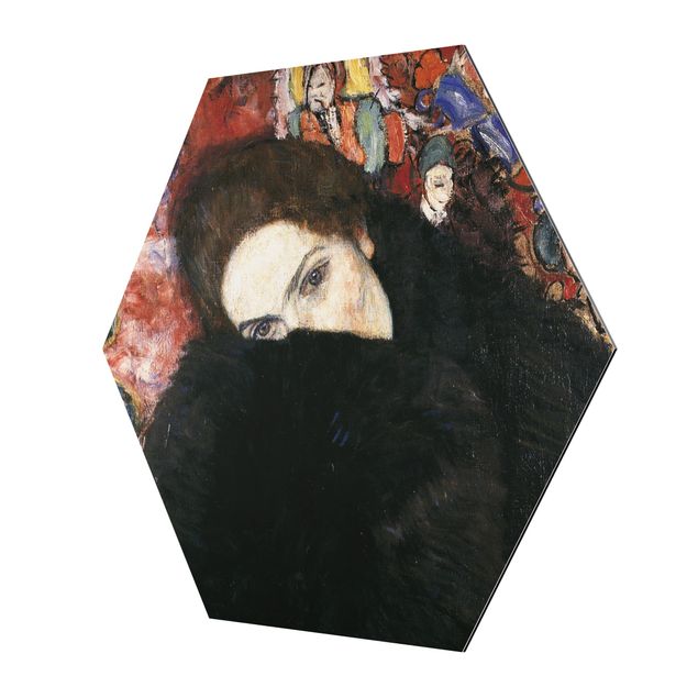 Wandbilder Modern Gustav Klimt - Dame mit Muff