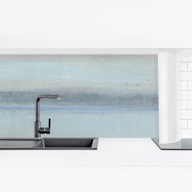 Küchenrückwand Folie selbstklebend Horizont über Blau I
