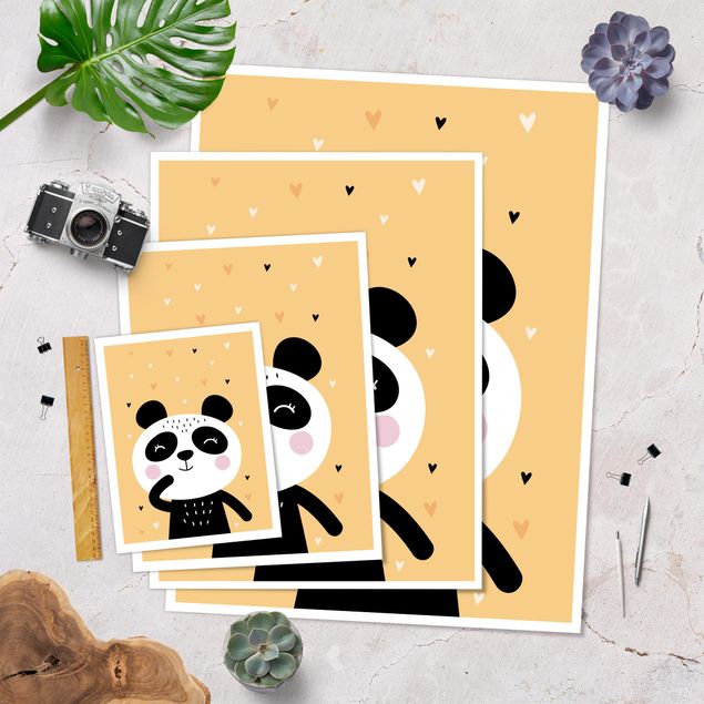 Poster Der glückliche Panda