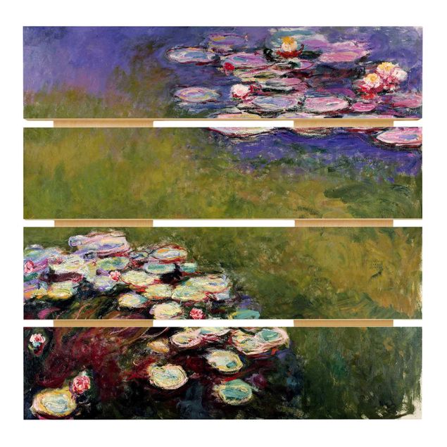 Holzbild Natur Claude Monet - Seerosen