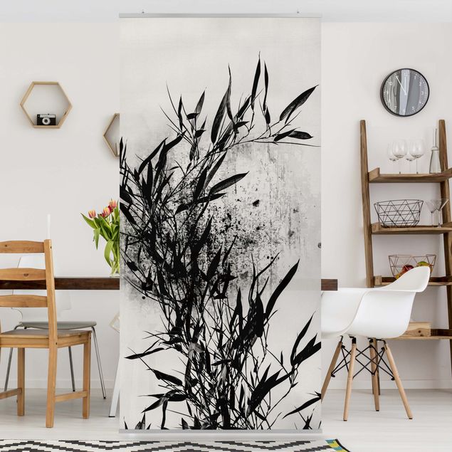 Kubistika Kunstdrucke Grafische Pflanzenwelt - Schwarzer Bambus