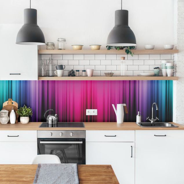 Glasrückwand Küche Rainbow Display II