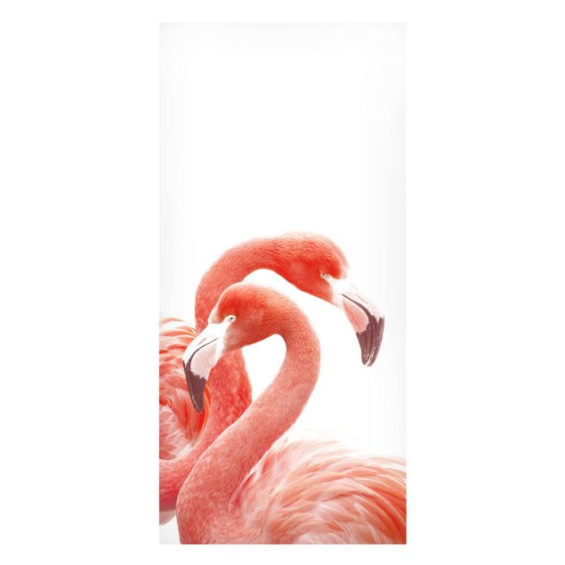 Magnettafel - Zwei Flamingos - Panorama Hochformat