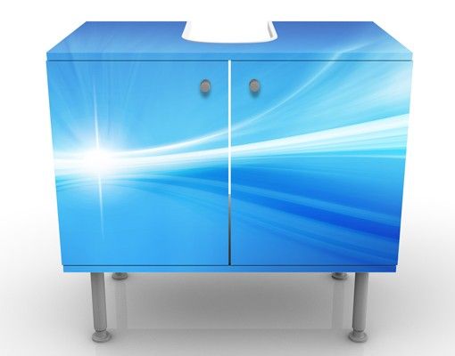 Waschbeckenunterschrank - Abstract Background - Badschrank Blau
