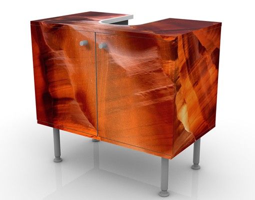 Waschbeckenunterschrank - Antelope Canyon - Badschrank Orange Rot