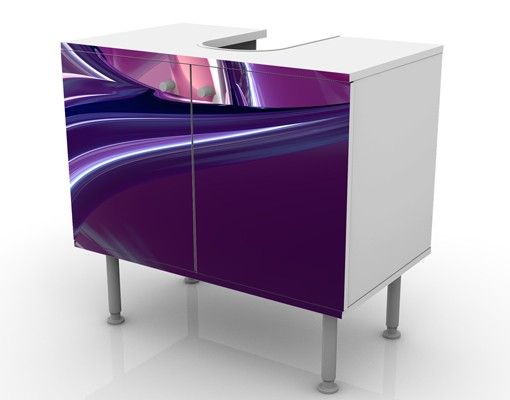 Waschbeckenunterschrank - Circles In Purple - Badschrank