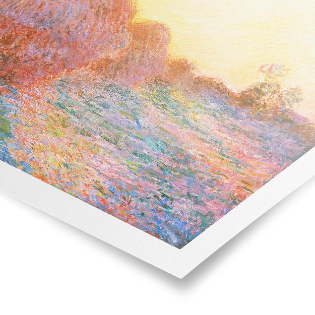 Poster Kunstdruck Claude Monet - Strohschober