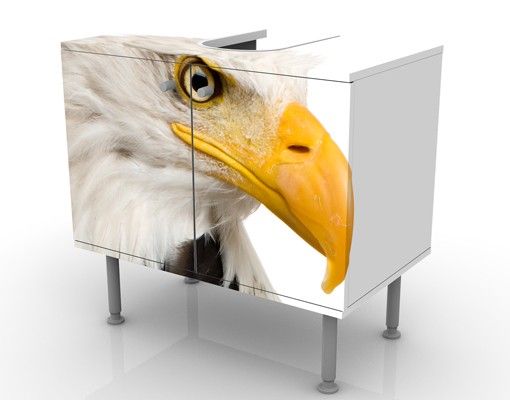 Waschbeckenunterschrank - Eye Of The Eagle - Badschrank Weiß