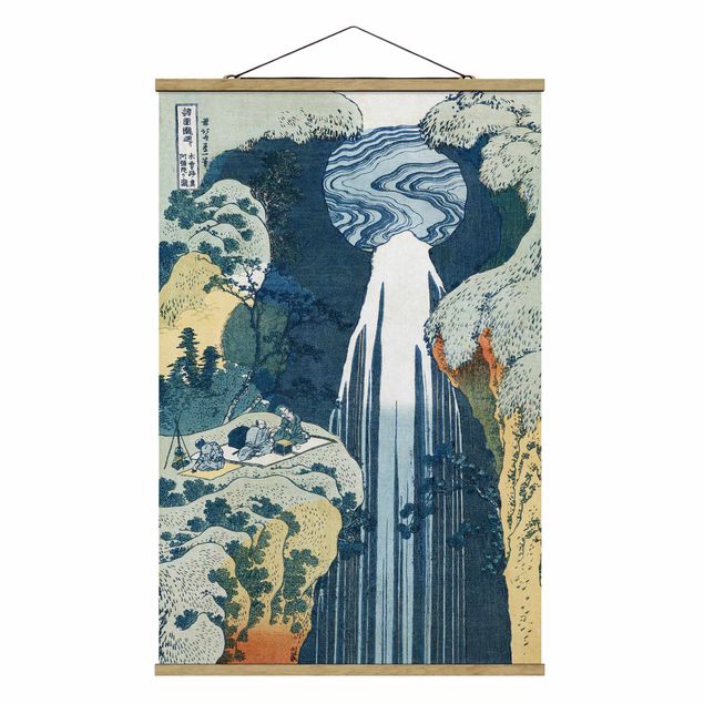Wandbilder Landschaften Katsushika Hokusai - Der Wasserfall von Amida