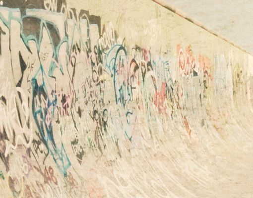 Waschbeckenunterschrank - Graffiti-Skatepark - Badschrank Beige