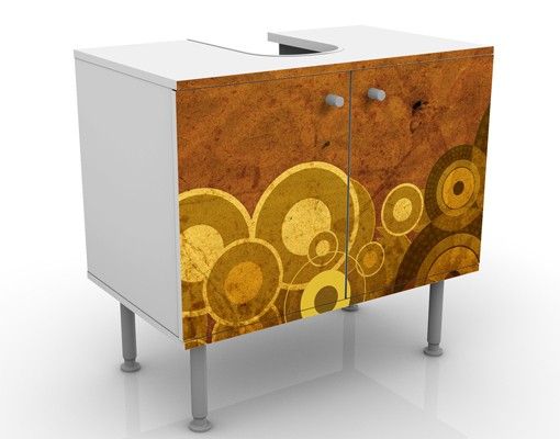 Waschbeckenunterschrank - Goldene Kreise - Badschrank