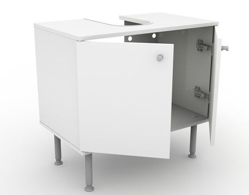 Waschbeckenunterschrank - No.TA100 Schöne Augenblicke Schwarzweiss - Badschrank Weiß