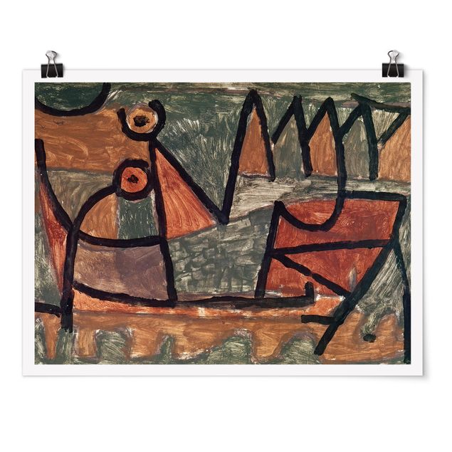 Poster abstrakt Paul Klee - Bootsfahrt