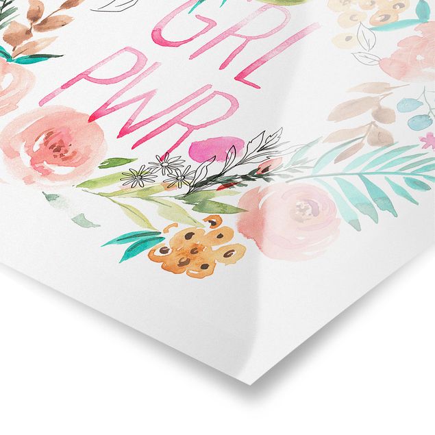 Poster kaufen Rosa Blüten - Girl Power