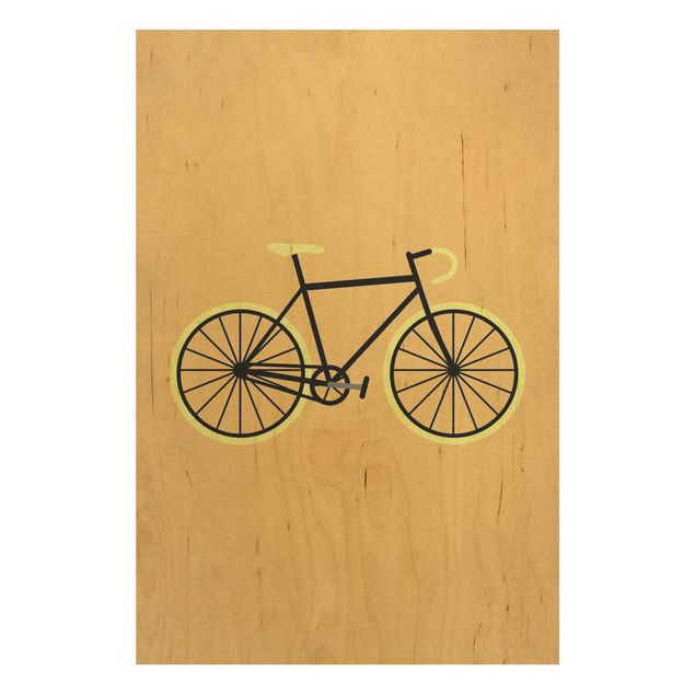 Kubistika Bilder Fahrrad in Gelb