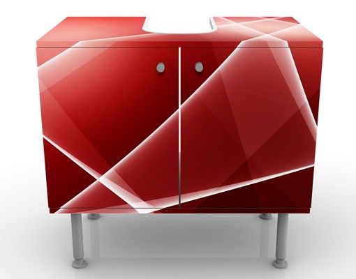 Waschbeckenunterschrank - Red Heat - Badschrank Rot