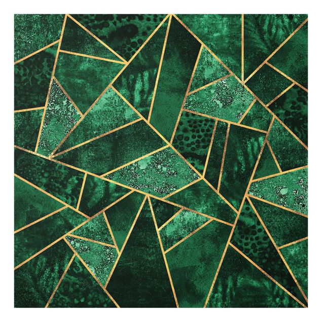 Elisabeth Fredriksson Kunstdrucke Dunkler Smaragd mit Gold