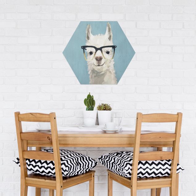 Wandbilder Modern Lama mit Brille IV