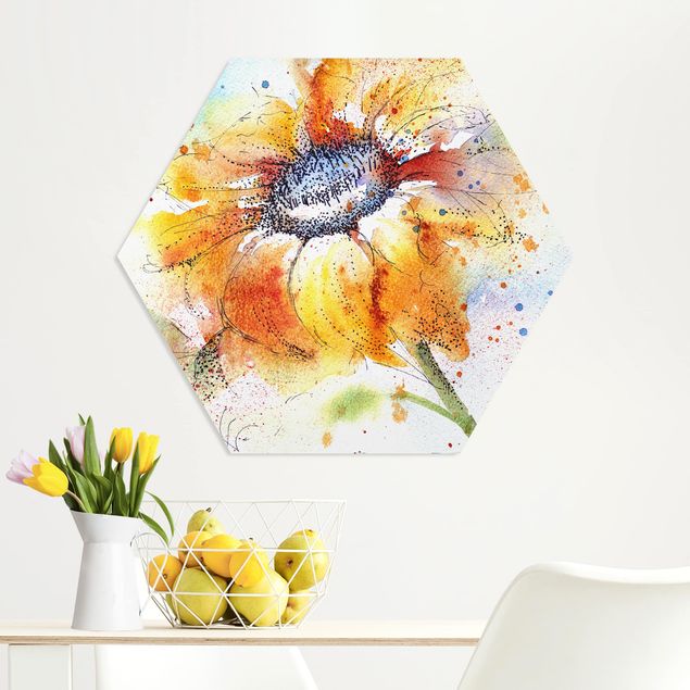 Wandbilder Sonnenblumen Painted Sunflower