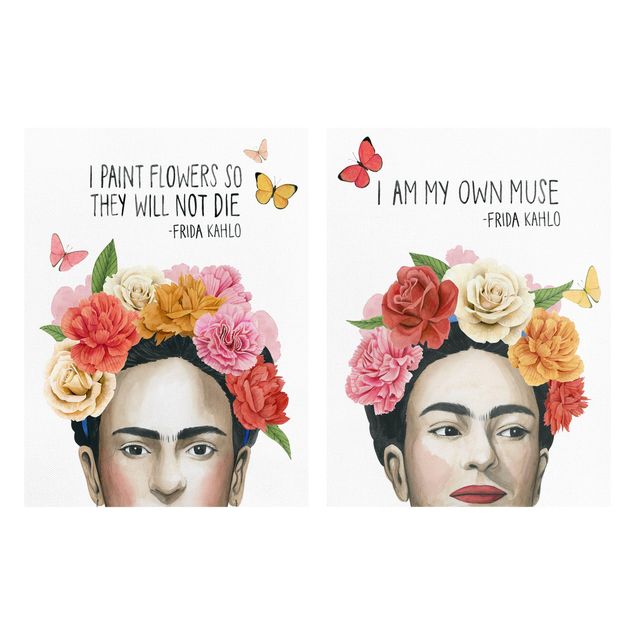 Wandbilder Bunt Fridas Gedanken Set I