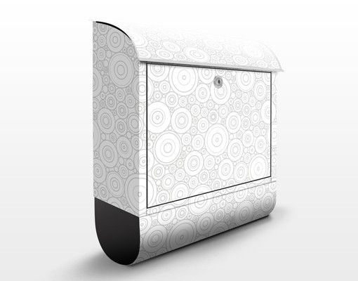 Design Briefkasten Musterdesign mit Kreisen Hell