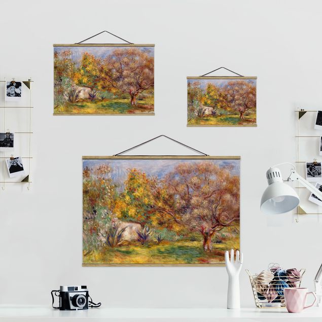 Wandbilder Kunstdrucke Auguste Renoir - Garten mit Olivenbäumen