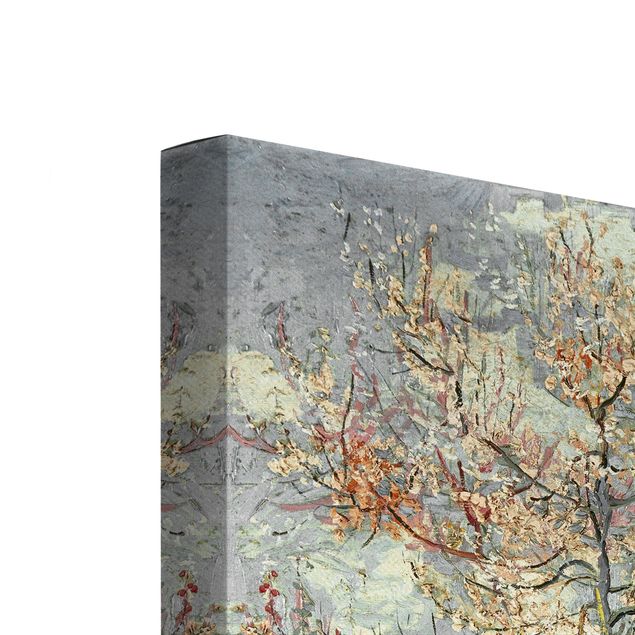 Wandbilder Landschaften Vincent van Gogh - Blühende Pfirsichbäume im Garten