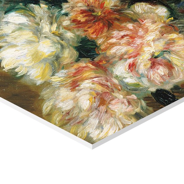 Wandbilder Grün Auguste Renoir - Vase Pfingstrosen