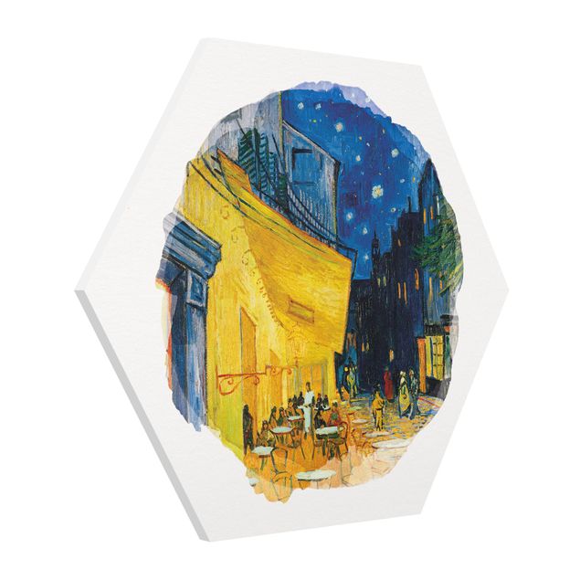 Kunststil Post Impressionismus Wasserfarben - Vincent van Gogh - Café-Terrasse in Arles