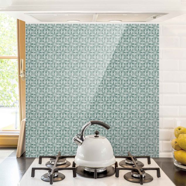 Wanddeko Küche Vintage Muster Geometrische Fliesen