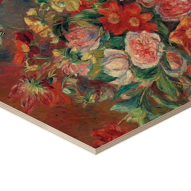 Bilder auf Holz Auguste Renoir - Blumenvase
