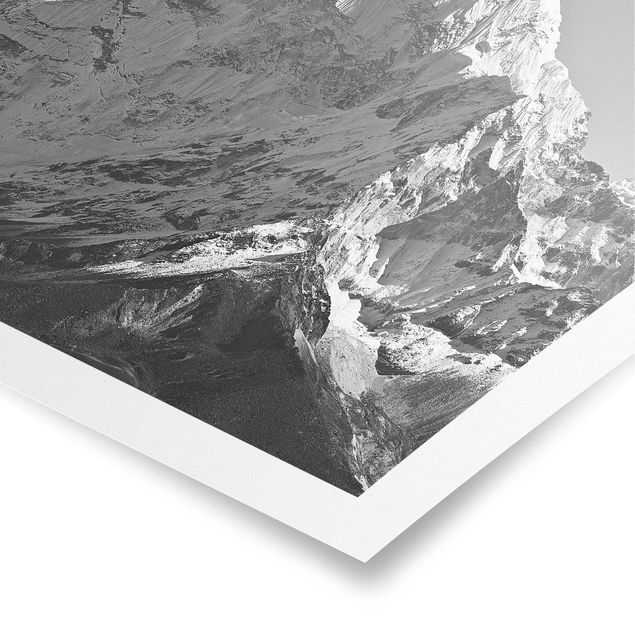 Poster schwarz-weiß Fotografie Der Himalaya II
