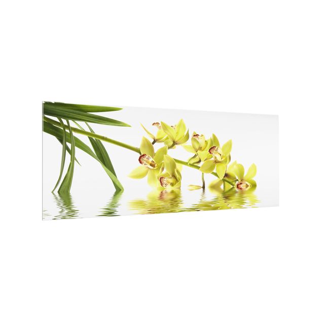 Glasrückwand Küche Elegant Orchid Waters