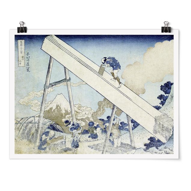 Wandbilder Landschaften Katsushika Hokusai - In den Totomi Bergen
