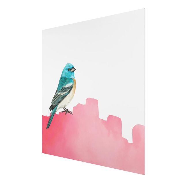 Wandbilder Tiere Vogel auf Pink