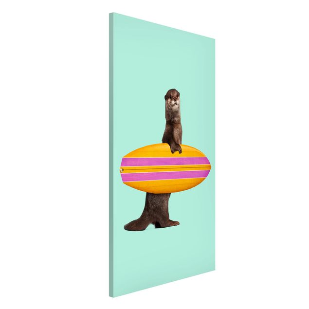 Küche Dekoration Otter mit Surfbrett