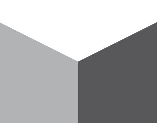 Wandbriefkasten - Würfeliges Grafikdesign - Briefkasten Grau