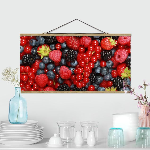 Wanddeko Küche Fruchtige Waldbeeren